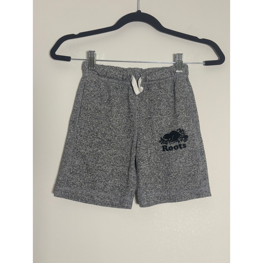 Roots Kids Grey Salt and Pepper Fleece Sweat Shorts‎ Size 6